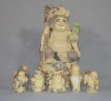 (6) Resin Buddah Figurines