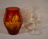 2 Decorative Cut Glass Items