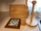 (1) Trivet, (2) Wooden Cutting Boards, (1) Wooden Knife Block & (1) Wooden Paper Towel Holder