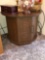 Hexagonal Round Top End Table w/ Cupboard