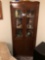 Colonial Style Glass Front Corner Cabinet
