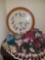 Bird Clock, Assorted Ceramic & Glass Decor