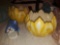 (2) Yellow Pearlescent Bowls & Ceramic Hand Painted Bird House