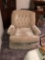 Kroehler Royal Pleated Back Upholstered Rocking Armchair-Faux Velvet