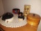 (5) wooden bowls and ceramic tiki man