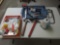 Assorted hand tools and painting supplies