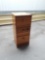 3 drawer night stand and contents