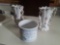 (2) decorative porcelain items (1) ceramic decorative item