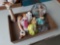 (7) decorative figurines (1) wind chimes (1) decorative plate