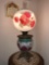 Hand Painted Rose Motif Globe Lamp