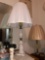 Pair of Marble Based Ceramic Table Lamps w/ Children Motif