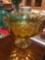 Amber Glass Decorative Pedastal Bowl