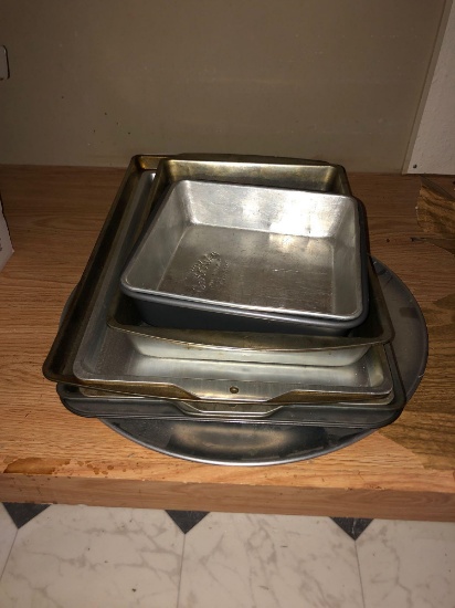 Assortment of Sheet Pans and Baking Pans