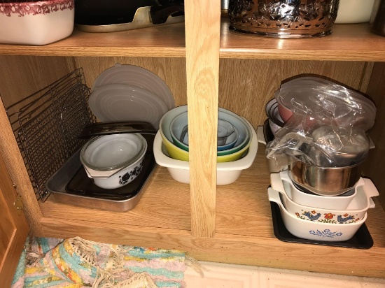 Contents of Bottom Shelf of Bottom Kitchen Cabinet