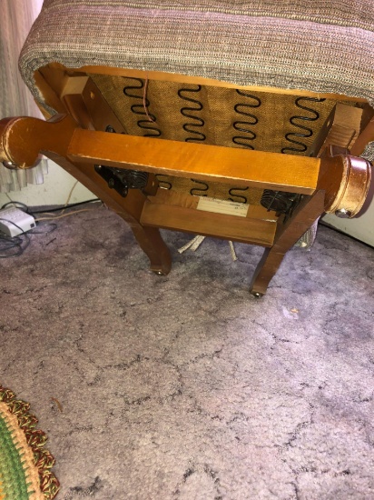 1956 Tuck & Rolled Upholstered Spring Rocking Chair