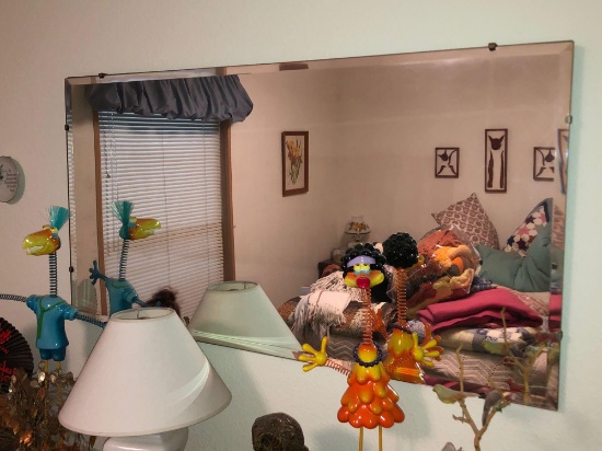 (2) Beveled Glass Wall Mirrors