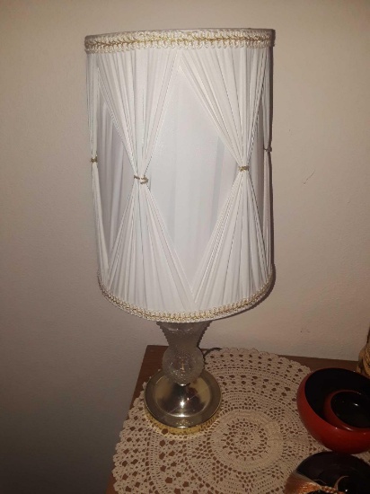 18 1/2" Cut Glass Table Lamp