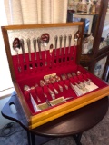 Vintage Holmes & Edwards Silver Plate 65-pc Flatware Set