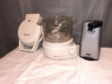 Black and Decker Handy Steamer, Oster Electric Can Opener, Toastmaster Waffle Griddle