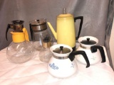 Mirro Matic Electric Percolator w/(6) Various Coffee Pots and Carafes