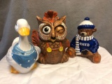 3 Collectible Lidded Cookie Jars