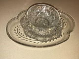 Cupboard of Assorted Glass Serving Dishes