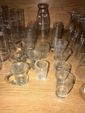 (15) Assorted Shot Glasses (2) Cordial Glasses & (3) Weighted Base Tumblers
