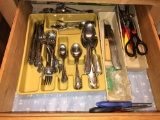 Drawer of Flatware and Assorted Kitchen Utensils