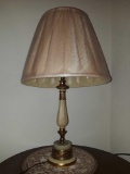 Porcelain and marble lamp