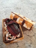 Macrame jewlery box (includes contents)