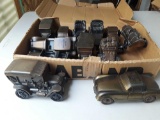 (12) metal car coin banks