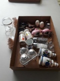 (10) sets of salt & pepper shakers (1) cream and sugar set (1) egg holder