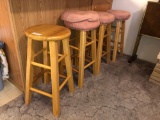 (4) V L G Stools w/ Seat Cushions