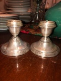 (2) Weighted Sterling Silver Candle Holders