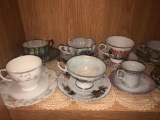 (12) Assorted Teacups & Saucers