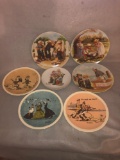 (7) Norman Rockwell Decorative Plates w/ Original Boxes