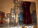 Shelf of Assorted Vases
