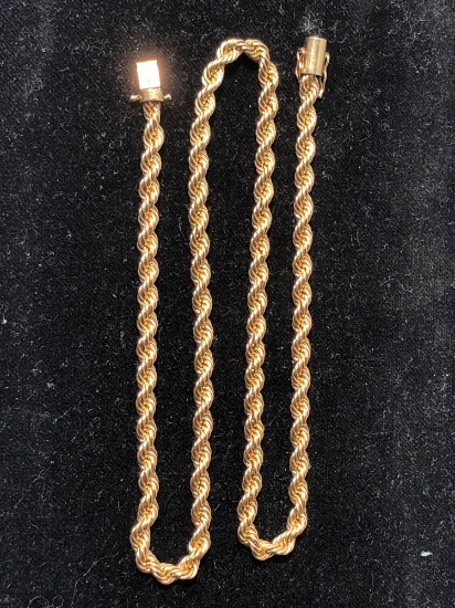 14K Gold Succo Rope Chain 20-1/2"