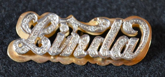 Custom Made "Linda" Diamond Pendant in 14K Gold