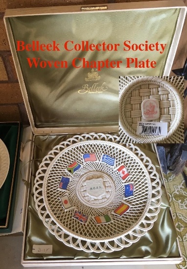 Belleek Collector Society Woven Collectors Plate