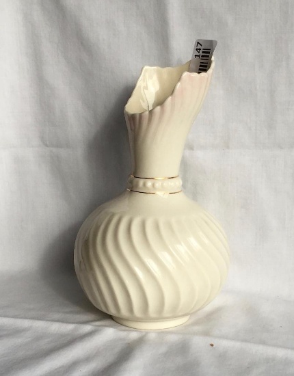 Belleek Scroll Vase
