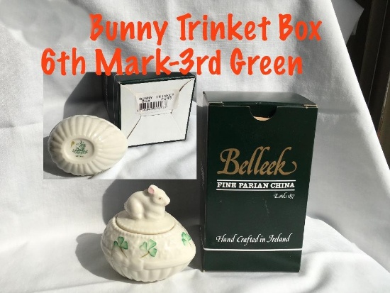 Belleek Bunny Trinket Box 6th mark