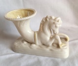 Belleek Seahorse Flower Holder 2nd green