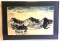 Harper Framed Watercolor Painting Of Mountains Signed '74