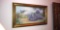 Cats & Songbird Framed Hermosa Tile Painting, Signed McCulloch '91