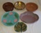 Assorted Decorative Items. (3) Ceramic Decorative Plates, (2) Wooden Bowls and (1) Brass Bowl