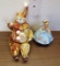 (2) Porcelain and Ceramic Figures w/ Wind Up Music Box.