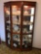 Illuminated Mirror Back Glass Shelf China Cabinet