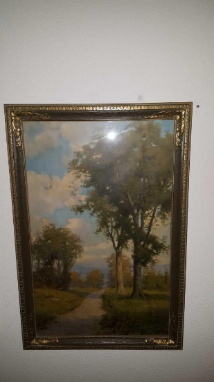 R. Atkinson Fox Print, Original Frame