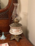 Victorian Oil Lamp With Oil Reservoir
